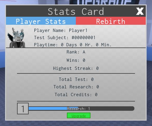 Stats Card, Lab Experiment - Roblox Wiki
